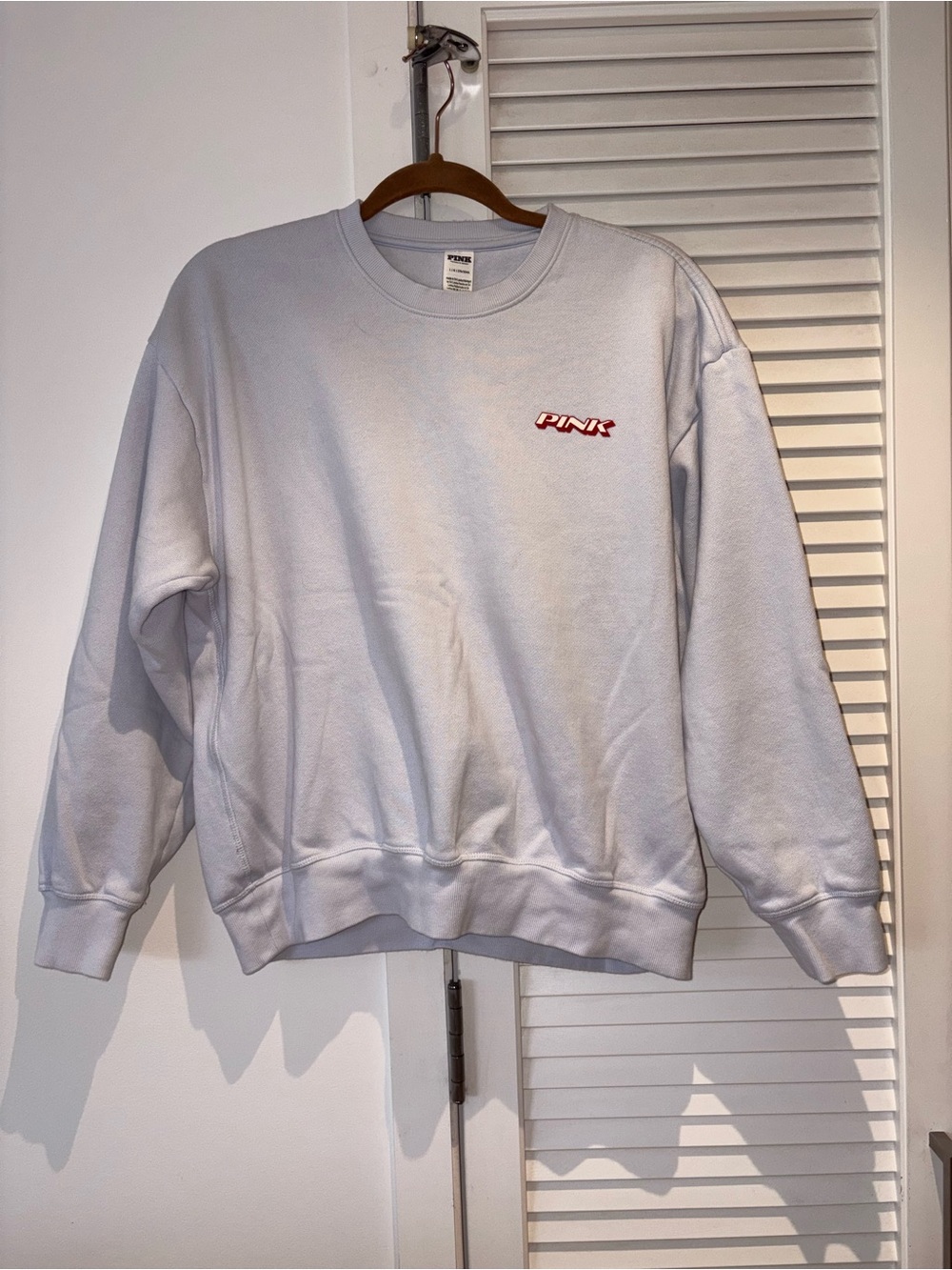 PINK Victoria's Secret Lightweight Crewneck Sweatshirt - Light Blue
